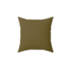 Aged wood faux suede throw pillow, front view.