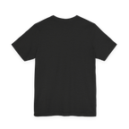 Black Heather FREEBRD crew neck tee, clean back view, lightweight cotton.