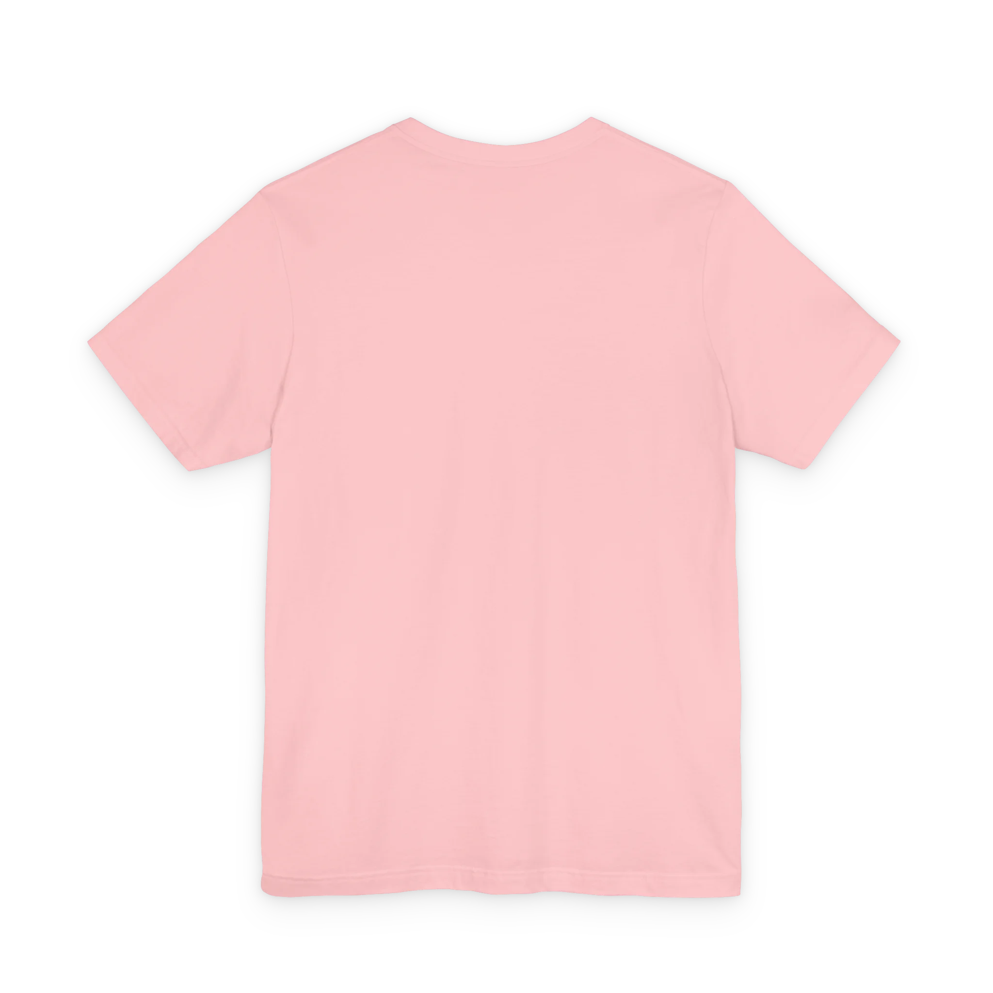 Pink FREEBRD crew neck tee, clean back view, lightweight cotton.