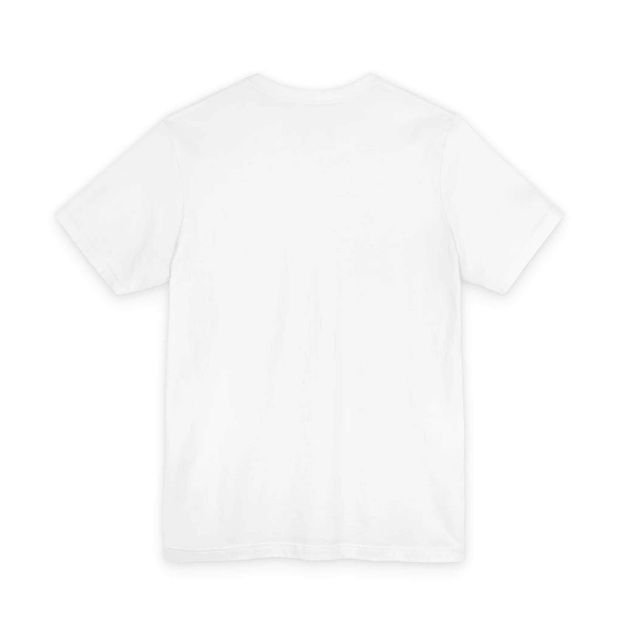 White FREEBRD crew neck tee, clean back view, lightweight cotton.