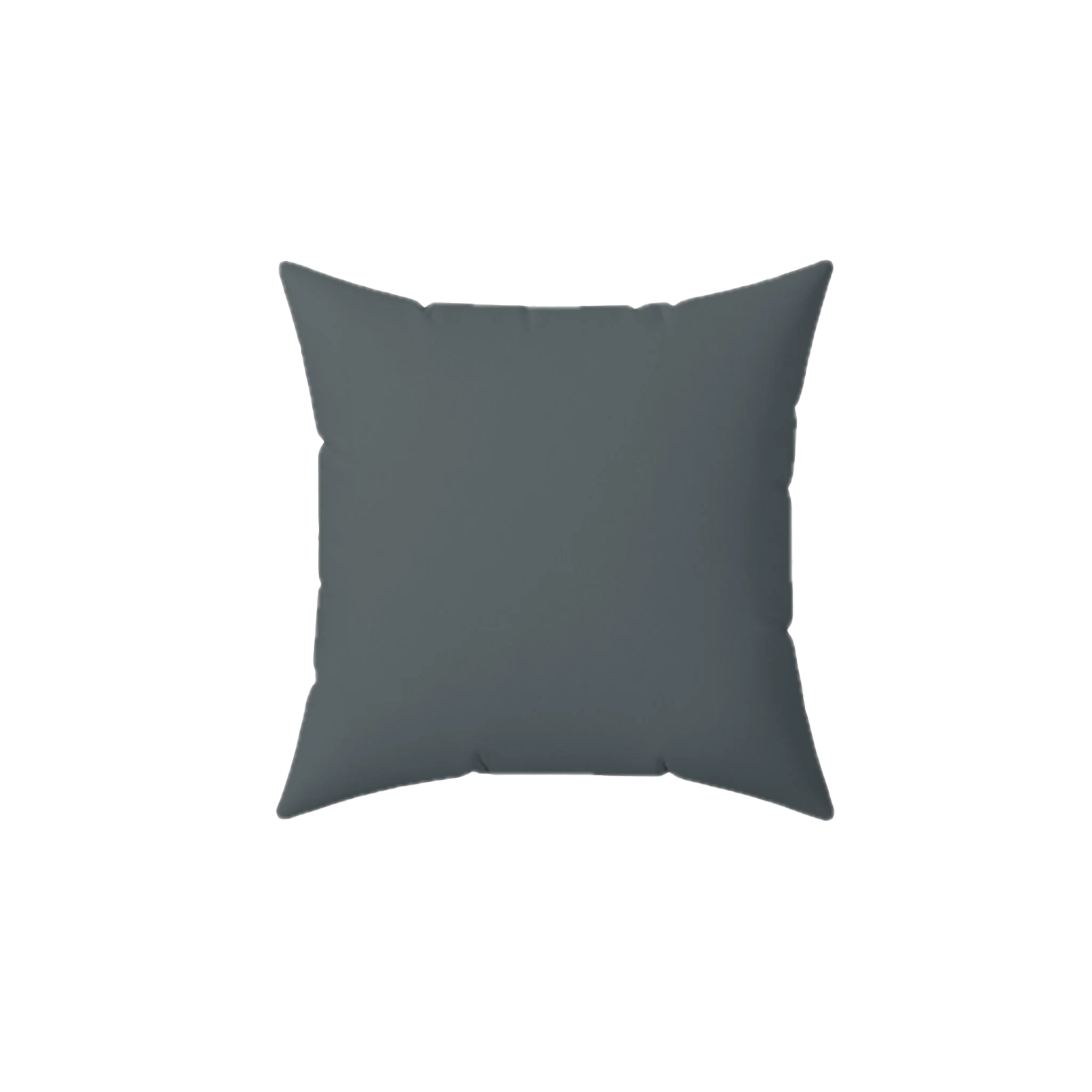 Anchor grey faux suede throw pillow, back view.
