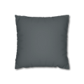 Anchor Grey faux suede pillowcase, front view.