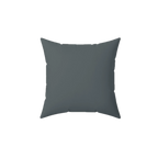 Anchor grey faux suede throw pillow, front view.