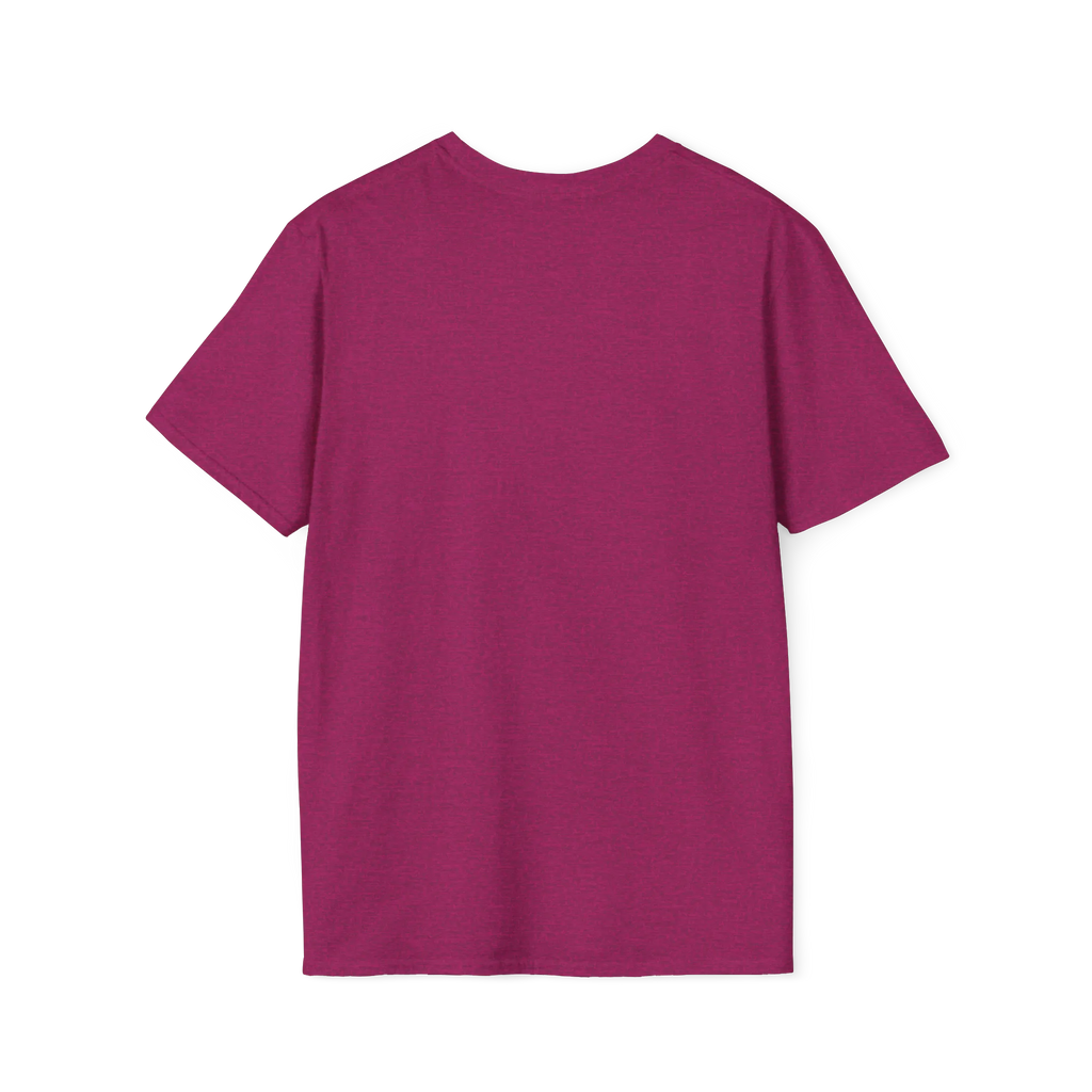 A back view of the antique heather heliconia women's rights are human rights t-shirt.