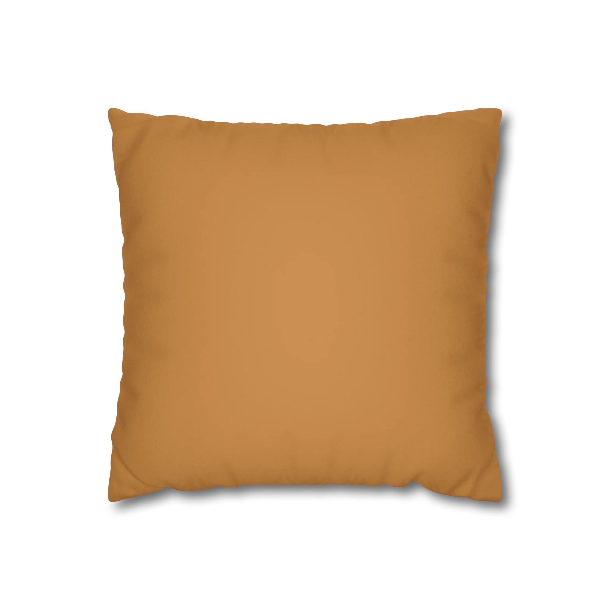 Apple Cider faux suede pillow case, front view.