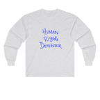 Ash Human Rights Defender long sleeve tee, front view.