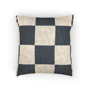Atomic Grey Woven Checkered Pillow