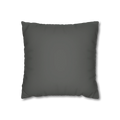Atomic Grey faux suede pillow case, front view.