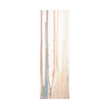 Balla abstract vertical canvas art, warm terracotta and peach drip lines on cream background, unframed stretched canvas, front view.