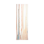 Balla abstract vertical canvas art, warm terracotta and peach drip lines on cream background, unframed stretched canvas, front view.