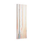 Balla abstract vertical canvas art, side view showing 1.5 inch deep stretched canvas profile, unframed.