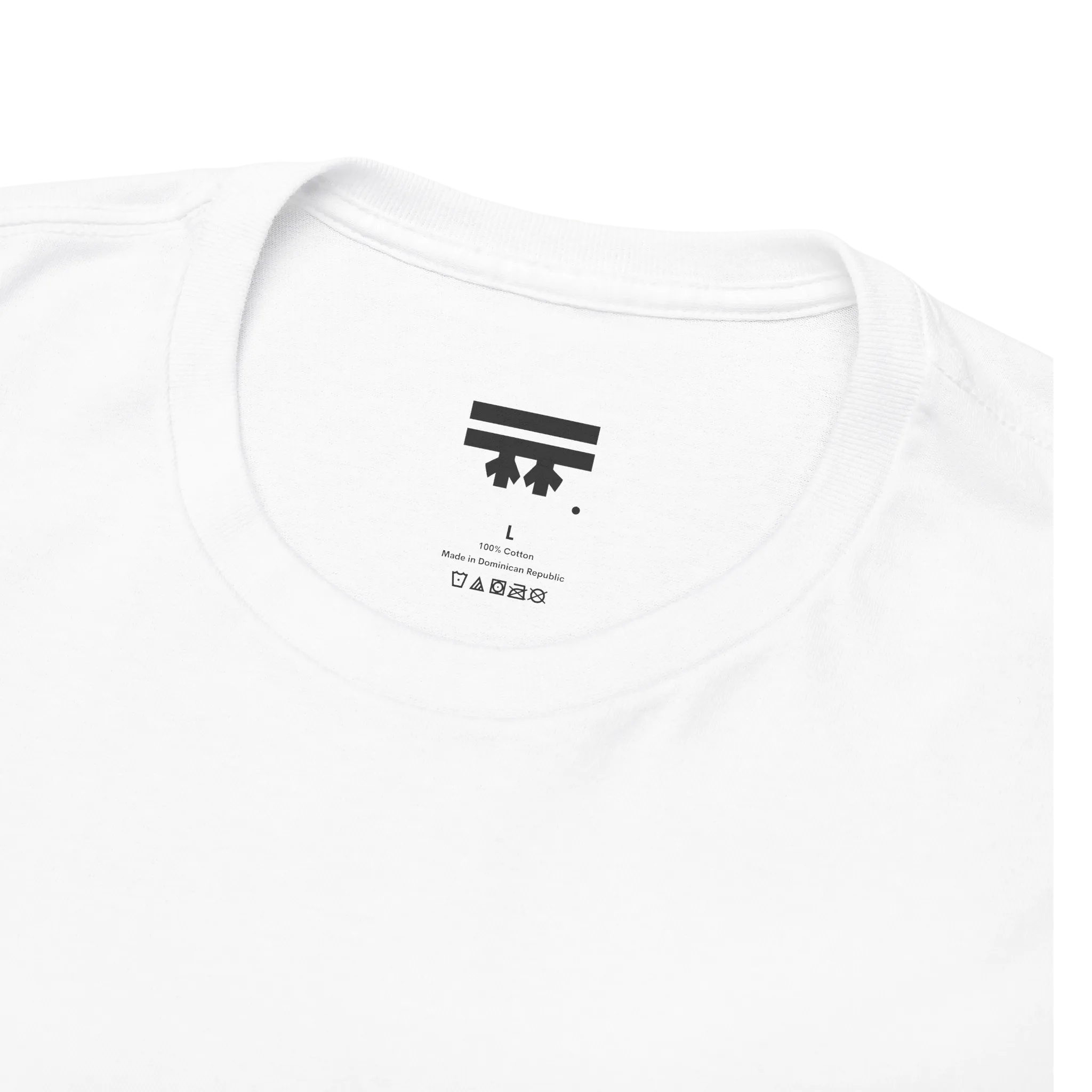 Be You rainbow script essential t-shirt, royal blue, inner neck tag detail, 100% cotton, FREEBRD Pride Gear.