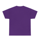 Be You rainbow script essential t-shirt, purple, clean back view, FREEBRD Pride Gear.