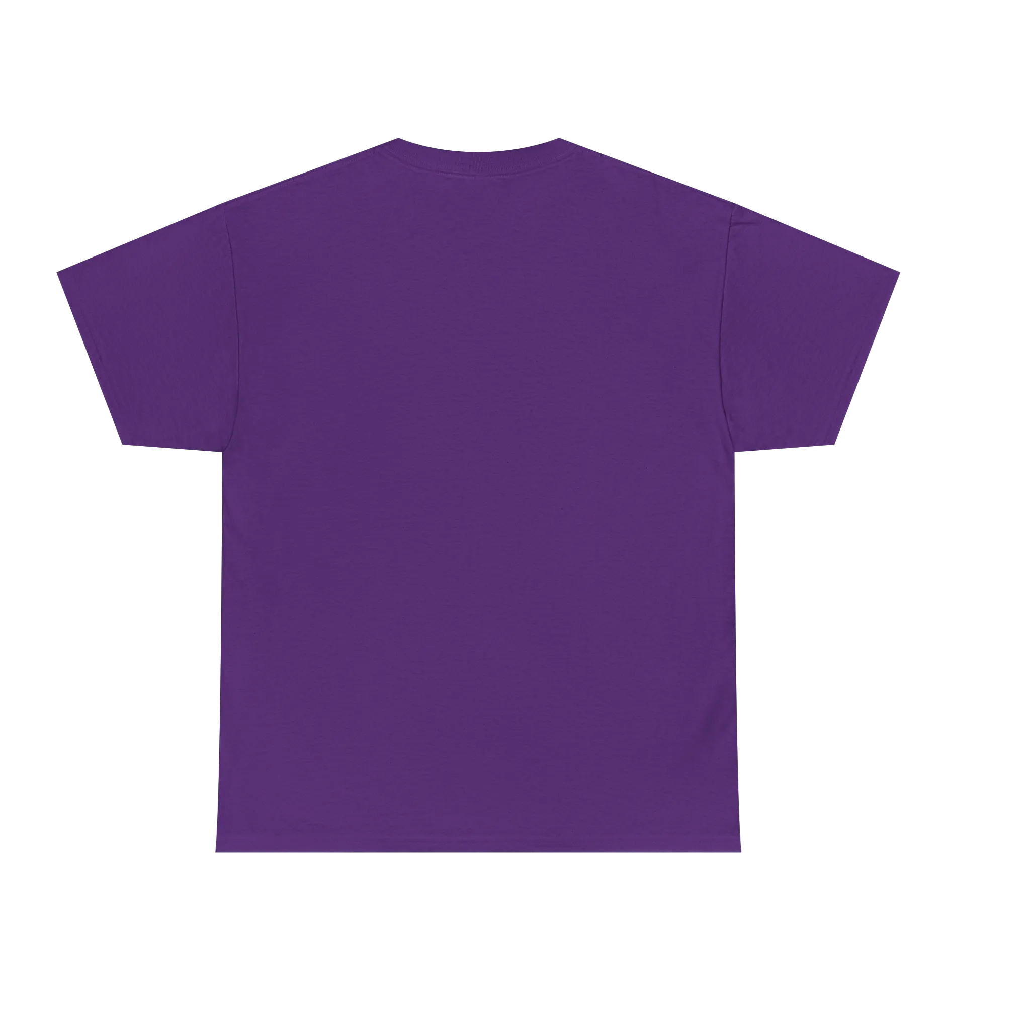Be You rainbow script essential t-shirt, purple, clean back view, FREEBRD Pride Gear.