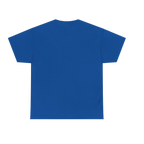 Be You rainbow script essential t-shirt, royal blue, clean back view, FREEBRD Pride Gear.