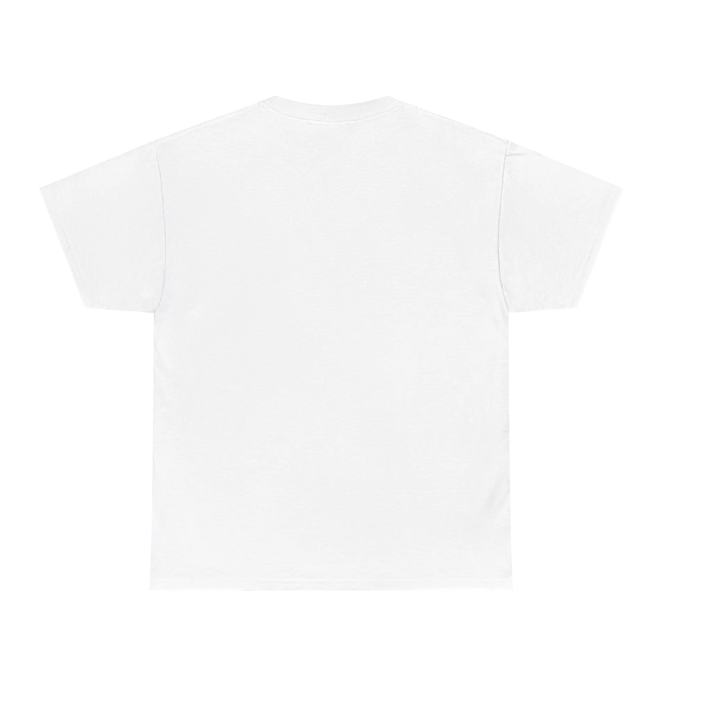 Be You rainbow script essential t-shirt, white, clean back view, FREEBRD Pride Gear.