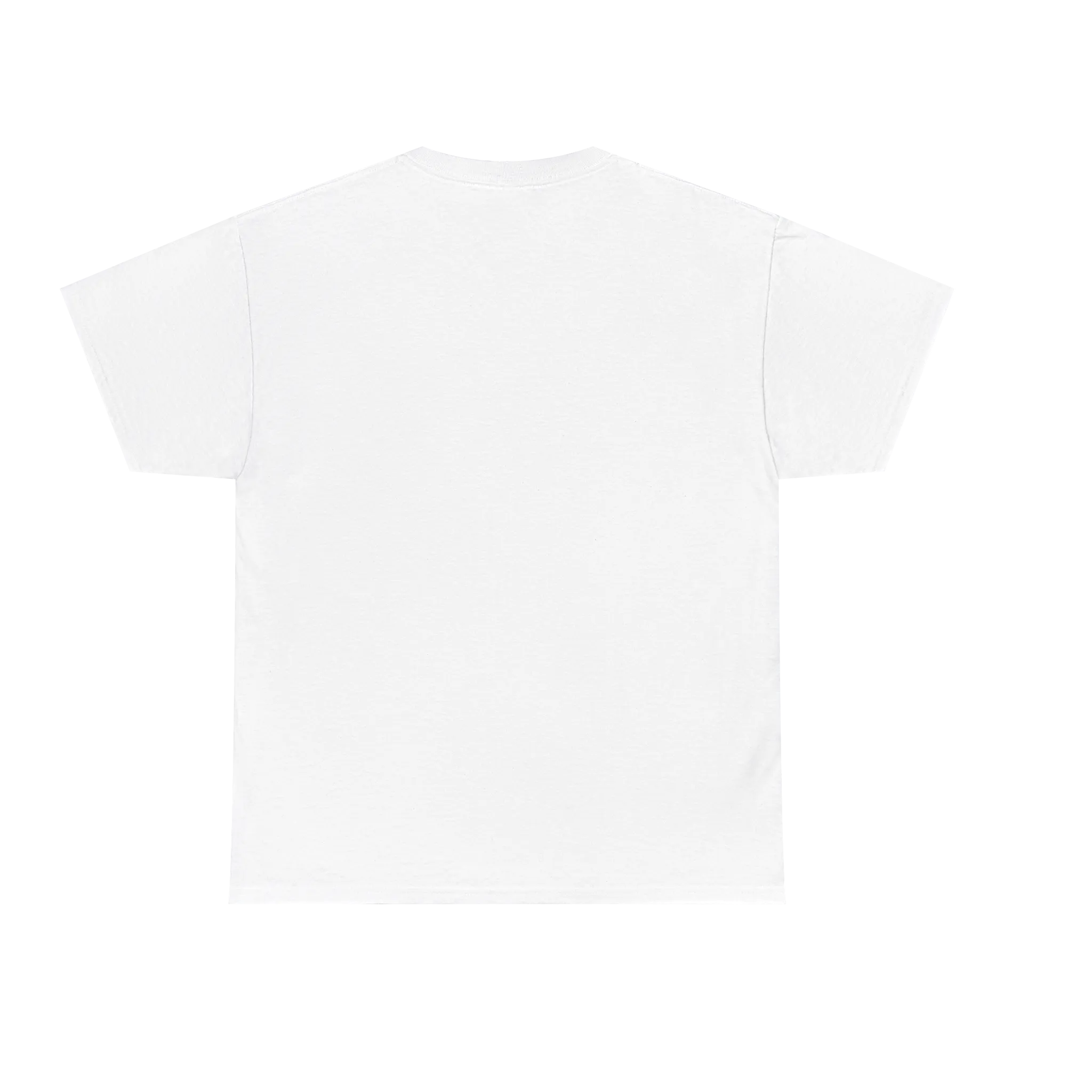 Be You rainbow script essential t-shirt, white, clean back view, FREEBRD Pride Gear.
