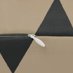 Beige Black Triangle Lumbar Pillow
