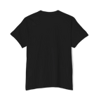 The plain back of a FREEBRD black classic cotton pocket t-shirt.