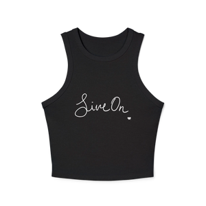 Live On Cropped Racer Tank