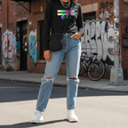 Retro Glitch Freebrd Logo long sleeve