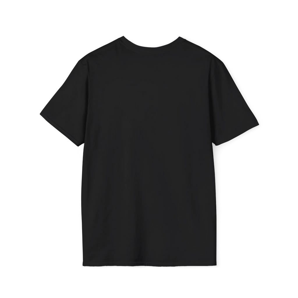 The plain back of the black Trans Rights Are Human Rights T-Shirt.