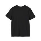 The plain back of the black Trans Rights Are Human Rights T-Shirt.
