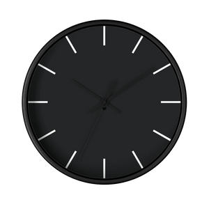 Black Carbon Fiber Wall Clock