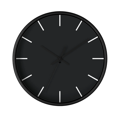 Black Carbon Fiber Wall Clock