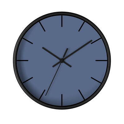 Navy Dust Modern Wall Clock
