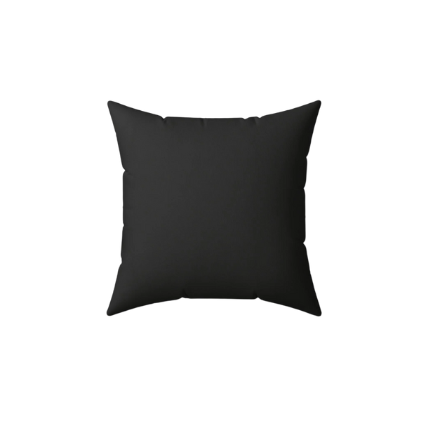 Blackboard faux suede throw pillow, front view.
