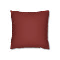 Bloodstone Red faux suede pillow case, front view.