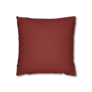Bloodstone Red Faux Suede Pillowcase