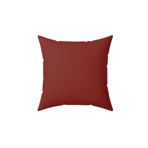 Bloodstone Red Faux Suede Pillow