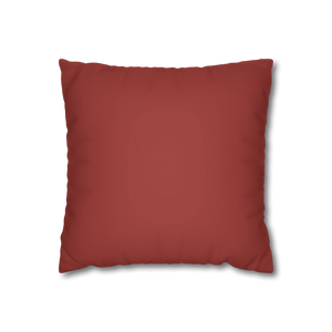 Brownish Red Faux Suede Pillowcase