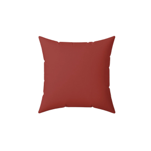 Brownish Red Faux Suede Pillow