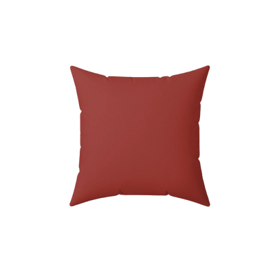 Brownish Red Faux Suede Pillow