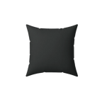 Carbon fiber faux suede throw pillow, back view.