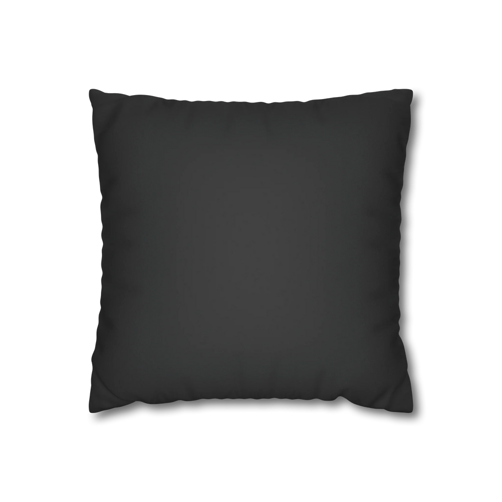 Carbon Fiber faux suede pillow case, back view.