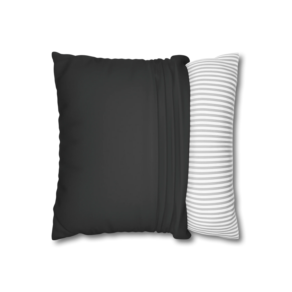Carbon Fiber faux suede pillow case, open view.