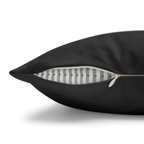 Carbon Fiber faux suede pillow case, zipper view.