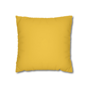 Champ Yellow Faux Suede Pillowcase