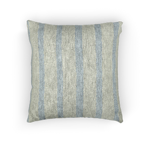 Danish Blue Stripe Coastal Woven Pillow