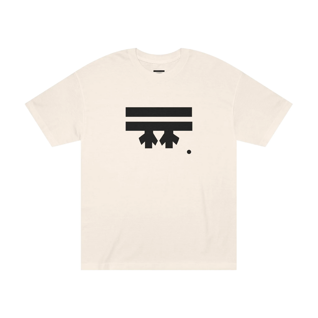 Freebrd Logo Classic T-Shirt in cream, with a black Freebrd Logo on the chest.