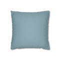 Danish Blue faux suede pillowcase, front view.