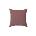 Dark old rose faux suede pillow, front view. 