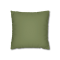 Dark Sage faux suede pillow case, front view.