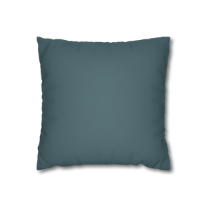Deep Space Teal Faux Suede Pillowcase