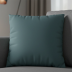 Deep Space Sparkle faux suede pillow case styled on a couch in a modern living room.