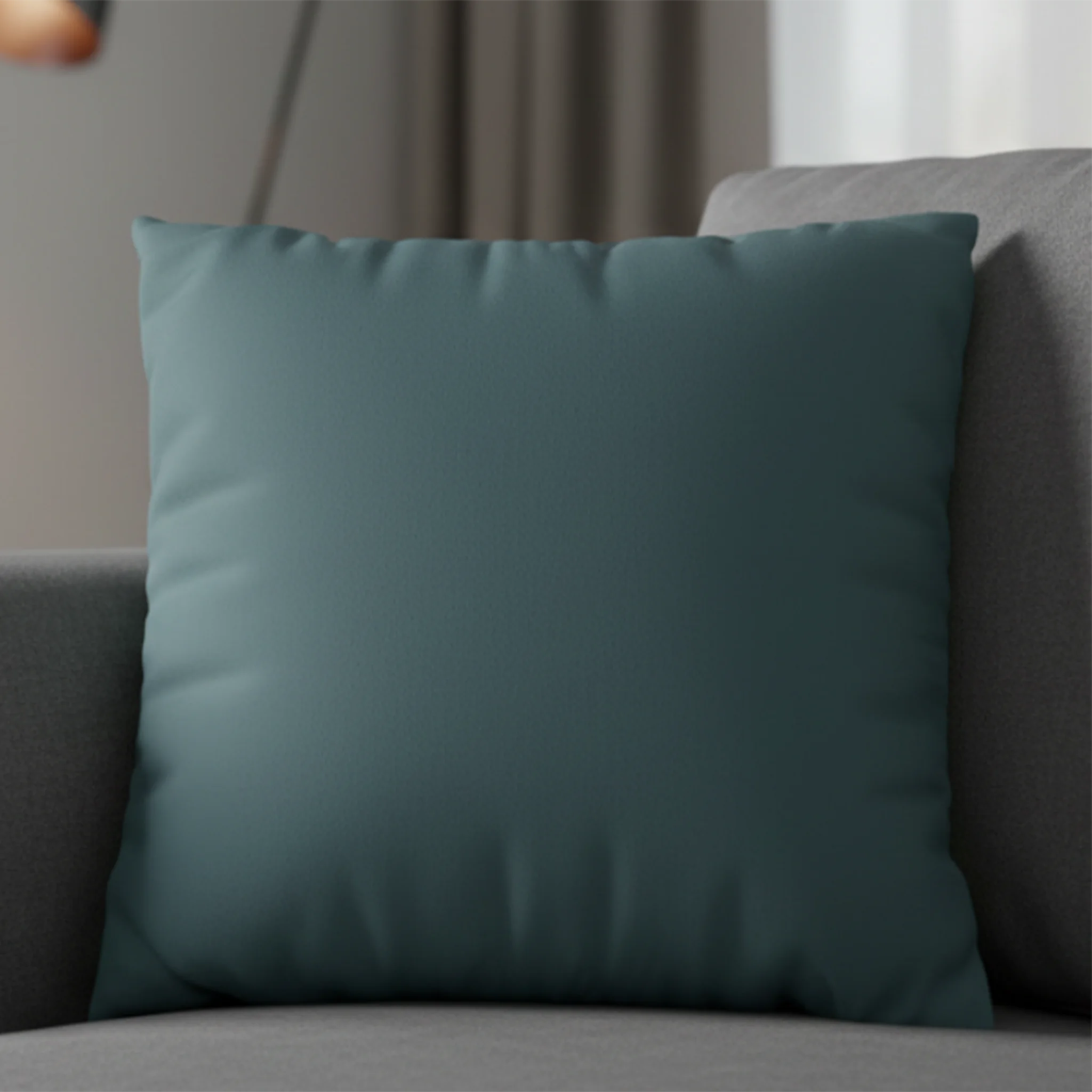 Deep Space Sparkle faux suede pillow case styled on a couch in a modern living room.